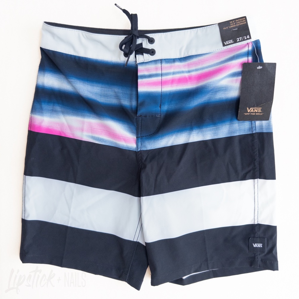 NWT Vans Era II Boardshorts Size:27 (14 Big Kid) | Color: Black/Ballad Blue